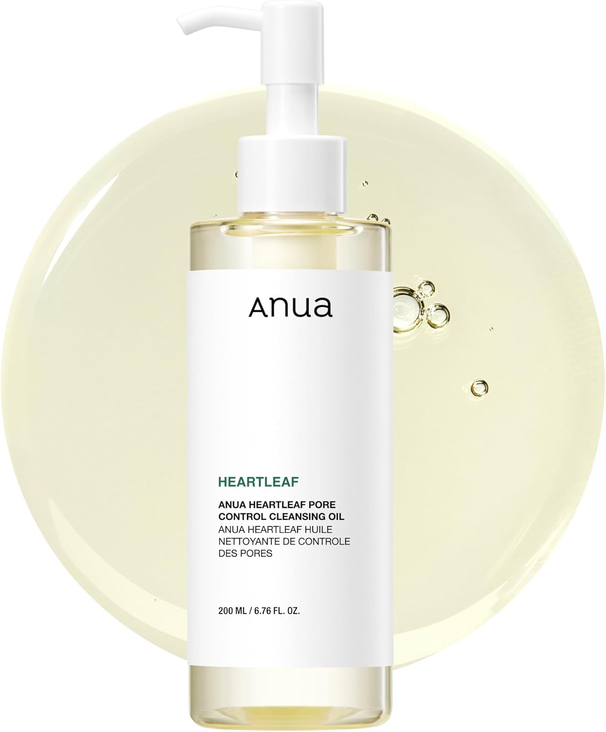 ANUA Heartleaf Pore Control Cleansing Oil for Face, Makeup Blackhead Remover, Double Cleansing, Facial Cleanser, Mild Ingredients | 200ml