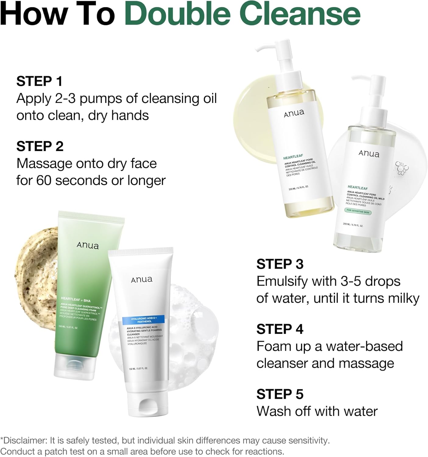 ANUA Heartleaf Pore Control Cleansing Oil for Face, Makeup Blackhead Remover, Double Cleansing, Facial Cleanser, Mild Ingredients | 200ml