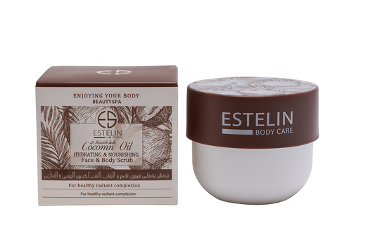 Estelin body care product with packaging on a white background onlycrew onlicrew