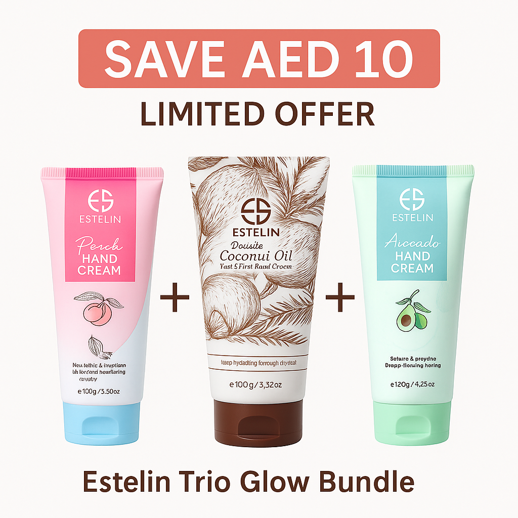 Estelin Trio Glow Bundle – Peach, Coconut & Avocado Cream Set