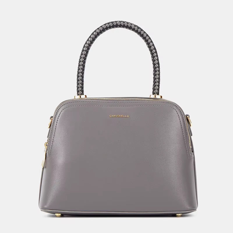 Chrisbella Shell-Shaped Leather Handbag with Matching Wallet