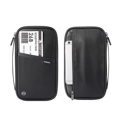 SafeTravel™ RFID Blocking Passport Wallet – Water-Resistant Multi-Functional Travel Organizer for 4+ Passports, Cards & Phone