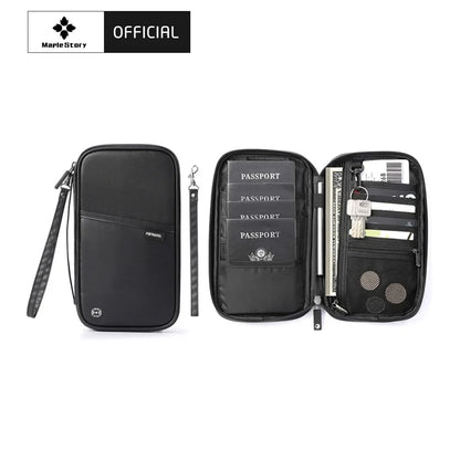 SafeTravel™ RFID Blocking Passport Wallet – Water-Resistant Multi-Functional Travel Organizer for 4+ Passports, Cards & Phone