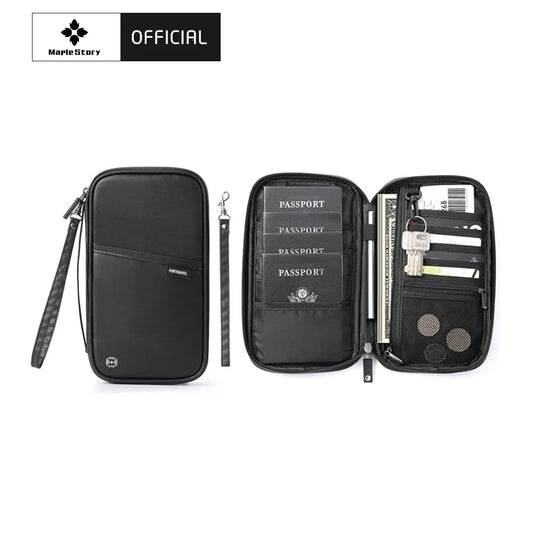 SafeTravel™ RFID Blocking Passport Wallet – Water-Resistant Multi-Functional Travel Organizer for 4+ Passports, Cards & Phone