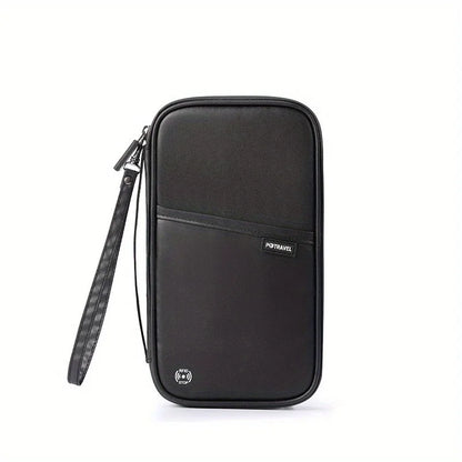 SafeTravel™ RFID Blocking Passport Wallet – Water-Resistant Multi-Functional Travel Organizer for 4+ Passports, Cards & Phone