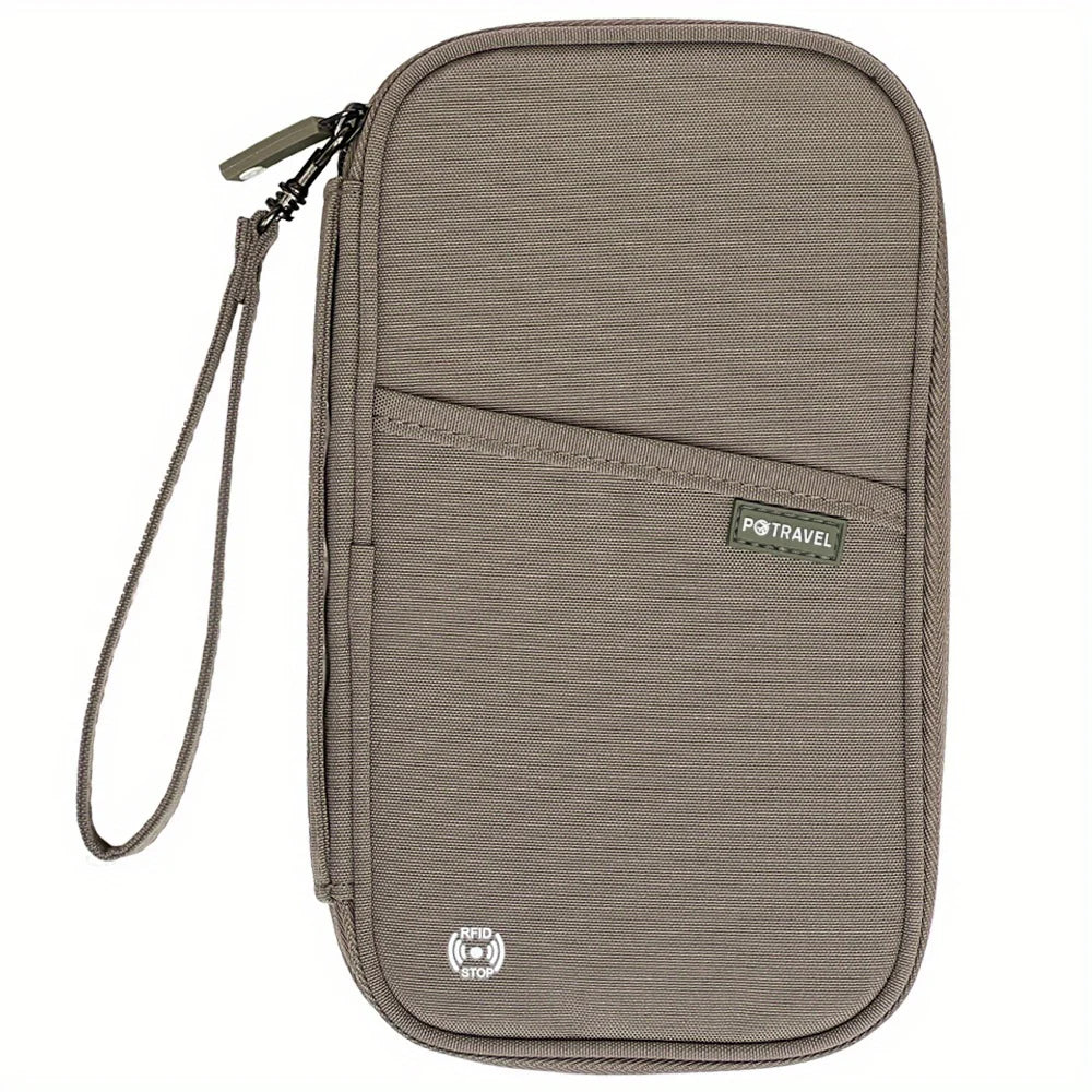 SafeTravel™ RFID Blocking Passport Wallet – Water-Resistant Multi-Functional Travel Organizer for 4+ Passports, Cards & Phone