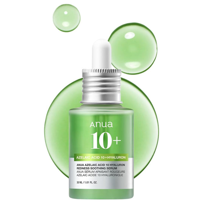 Anua Azelaic Acid 10 Hyaluron Redness Soothing Serum, Facial Serum for Sensitive skin, Hyaluronic Acid, Niacinamide, Spot Care, Natural Color, Vegan, Korean Skincare (30ml/ 1.01 fl oz.)