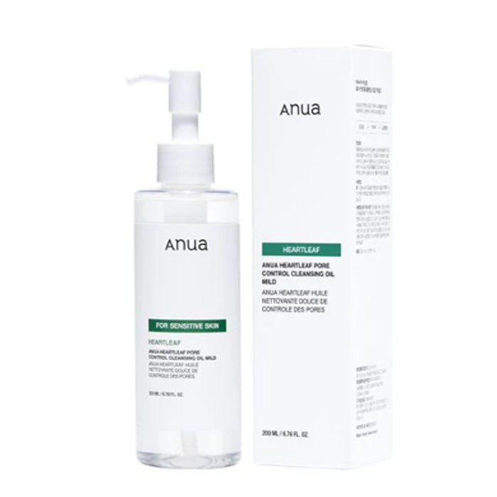 ANUA Heartleaf Pore Control Cleansing Oil for Face, Makeup Blackhead Remover, Double Cleansing, Facial Cleanser, Mild Ingredients | 200ml