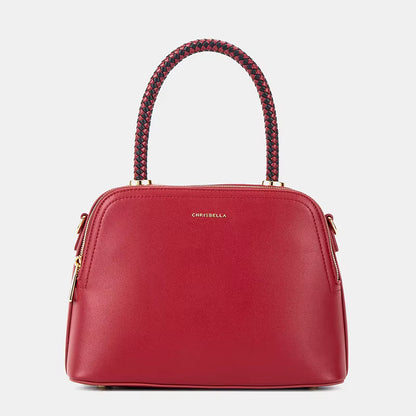 Chrisbella Shell-Shaped Leather Handbag with Matching Wallet